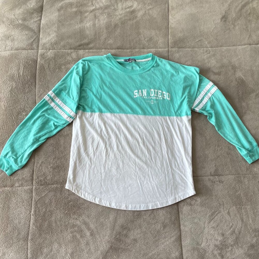 San Diego Beach Long Sleeve Jumbo Baseball Tee